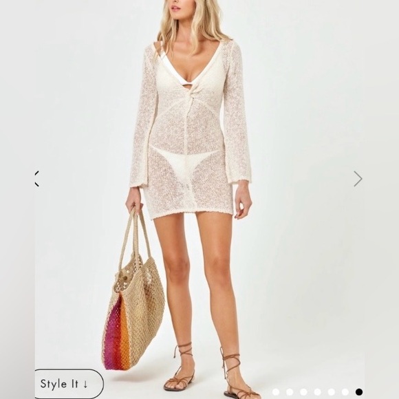 l*space Other - l*space Palisades Coverup - Cream Knit